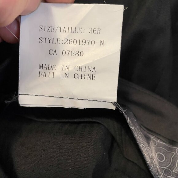 ORVIETO for Ernest 100% Wool Stretch Notch Lapel Modern Fit Black Suit Size 42R - Picture 9 of 11